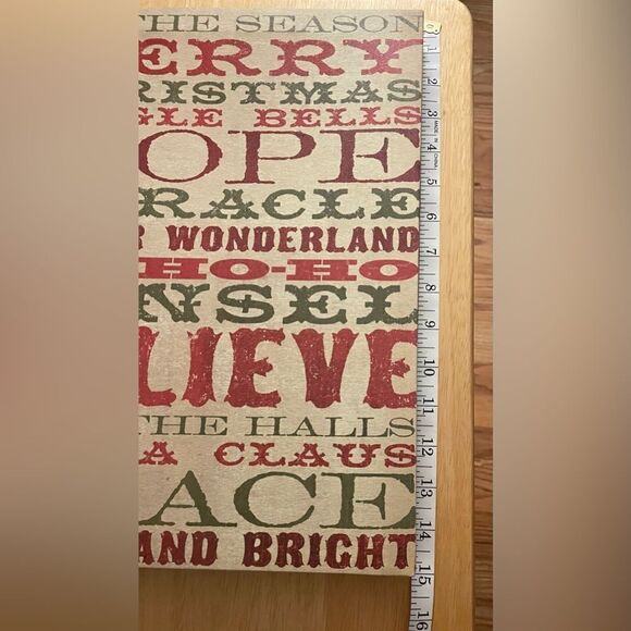 Canvas Christmas Sign ~ Stand Alone Or Wall Hanging - Picture 6 of 7